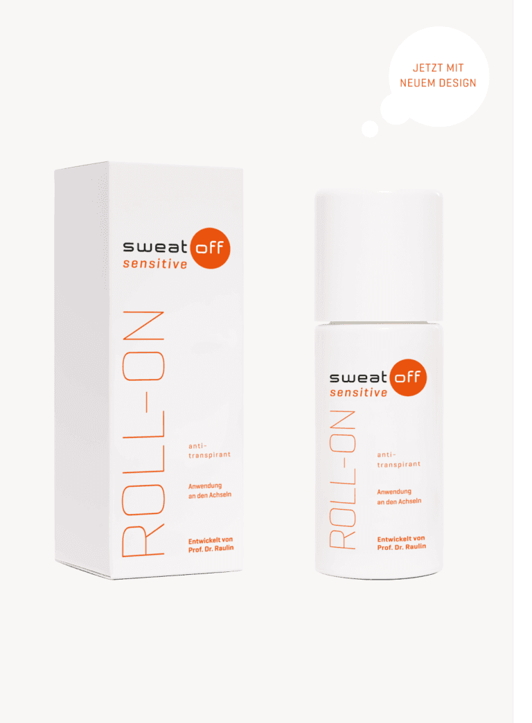 Antitranspirant Sensitive Roll-On Verpackung neben Produkt