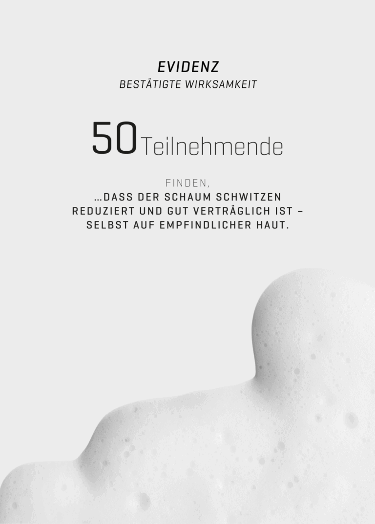 Sensitive Schaum Studienaussage mit Konsistenz