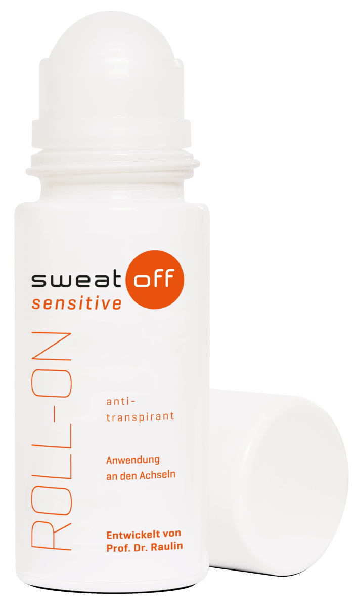 Antitranspirant Sensitive Roll-On Flasche offen nahaufnahme