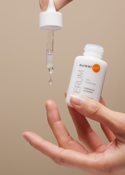 serum pipette in hand