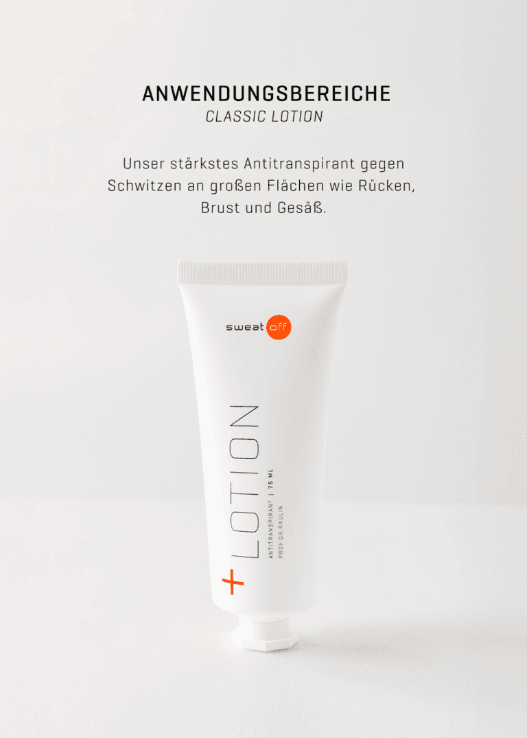 Classic Lotion Anwendungsbereiche mit Lotion im Zentrum