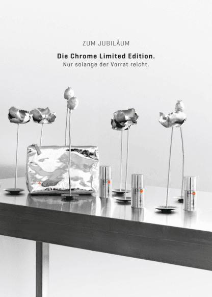 Jubilaeumsbundle – chrom. Text: Zum Jubilaeum. Die Chrome Limited Edition. Nur solange der Vorrat reicht.