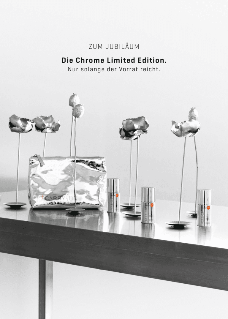 Jubilaeumsbundle – chrom. Text: Zum Jubilaeum. Die Chrome Limited Edition. Nur solange der Vorrat reicht.