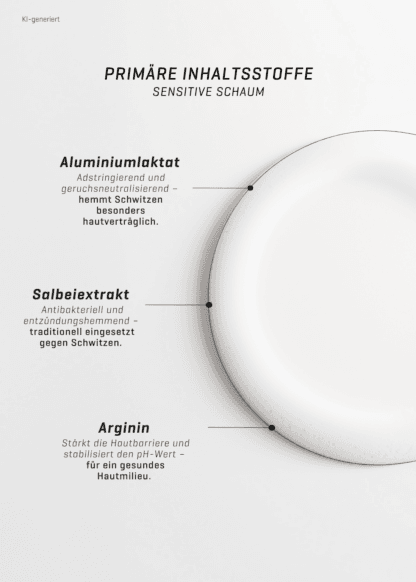 Sensitive Schaum Primäre Inhaltsstoffe mit Konsistenz